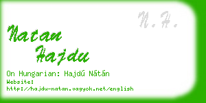 natan hajdu business card