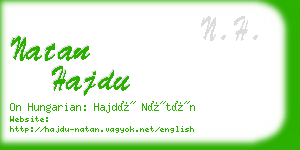 natan hajdu business card